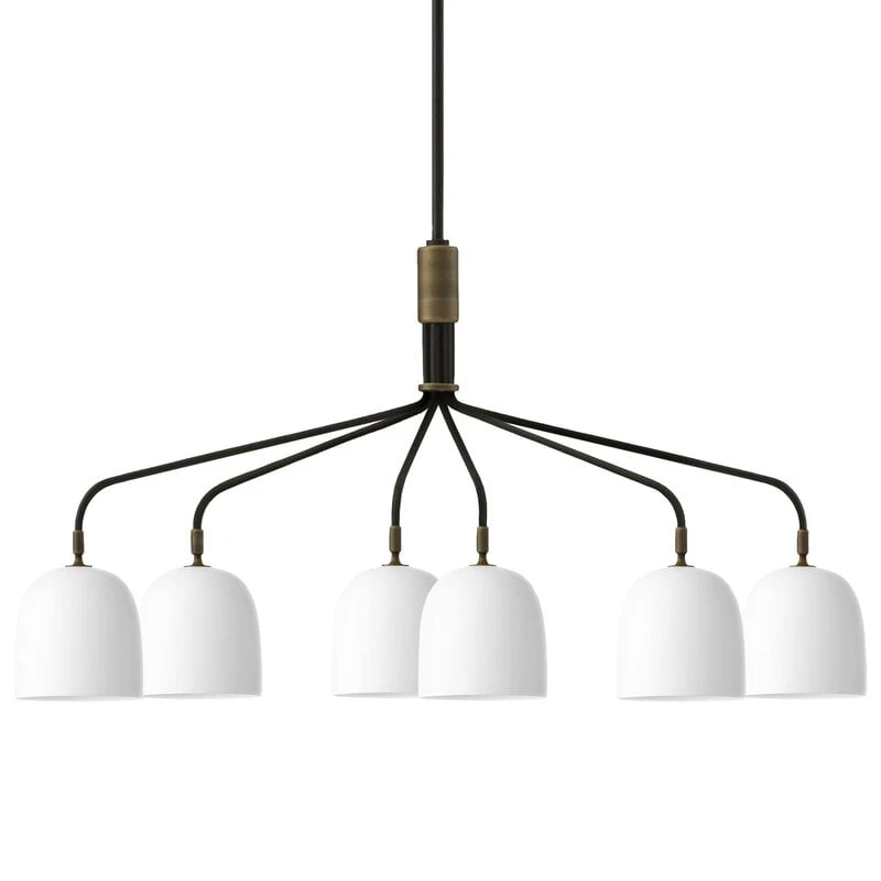 GUBI Howard Chandelier, 6 Arms, Bone China 3 GUBI Howard Chandelier, 6 Arms, Bone China