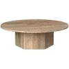 GUBI Epic Coffee Table, Round, 110 Cm, Warm Taupe Travertine 2 GUBI Epic Coffee Table, Round, 110 Cm, Warm Taupe Travertine -Gubi 841Gubi AK