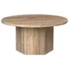 GUBI Epic Coffee Table, Round, 80 Cm, Warm Taupe Travertine 1 GUBI Epic Coffee Table, Round, 80 Cm, Warm Taupe Travertine -Gubi 842Gubi AK