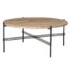GUBI TS Coffee Table, 80 Cm, Black - Warm Taupe Travertine 1 GUBI TS Coffee Table, 80 Cm, Black - Warm Taupe Travertine -Gubi 845Gubi AK