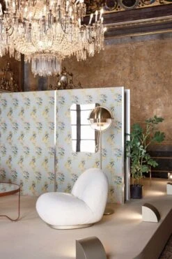 GUBI Pacha Lounge Chair, Karakorum 001 - Pearl Gold 12 GUBI Pacha Lounge Chair, Karakorum 001 - Pearl Gold -Gubi AdnetCoffeeTable PachaLoungeChair FA 33WallMirror Multi LiteFloorLamp