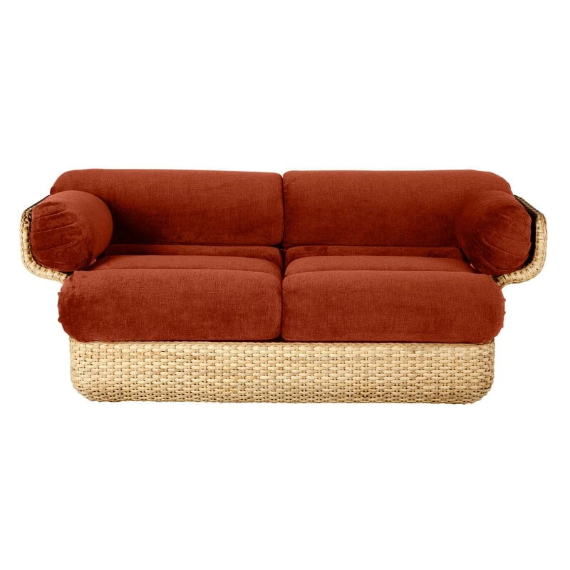 GUBI Basket 2-seater Sofa, Rattan - Belsuede Special FR 133 5 GUBI Basket 2-seater Sofa, Rattan - Belsuede Special FR 133 - Image 3