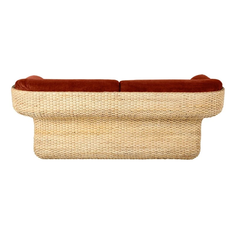 GUBI Basket 2-seater Sofa, Rattan - Belsuede Special FR 133 7 GUBI Basket 2-seater Sofa, Rattan - Belsuede Special FR 133 - Image 5