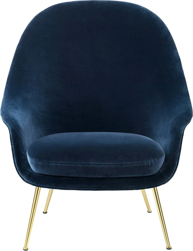 GUBI Bat Lounge Chair, High, Velluto 970 - Brass Base 4 GUBI Bat Lounge Chair, High, Velluto 970 - Brass Base - Image 2