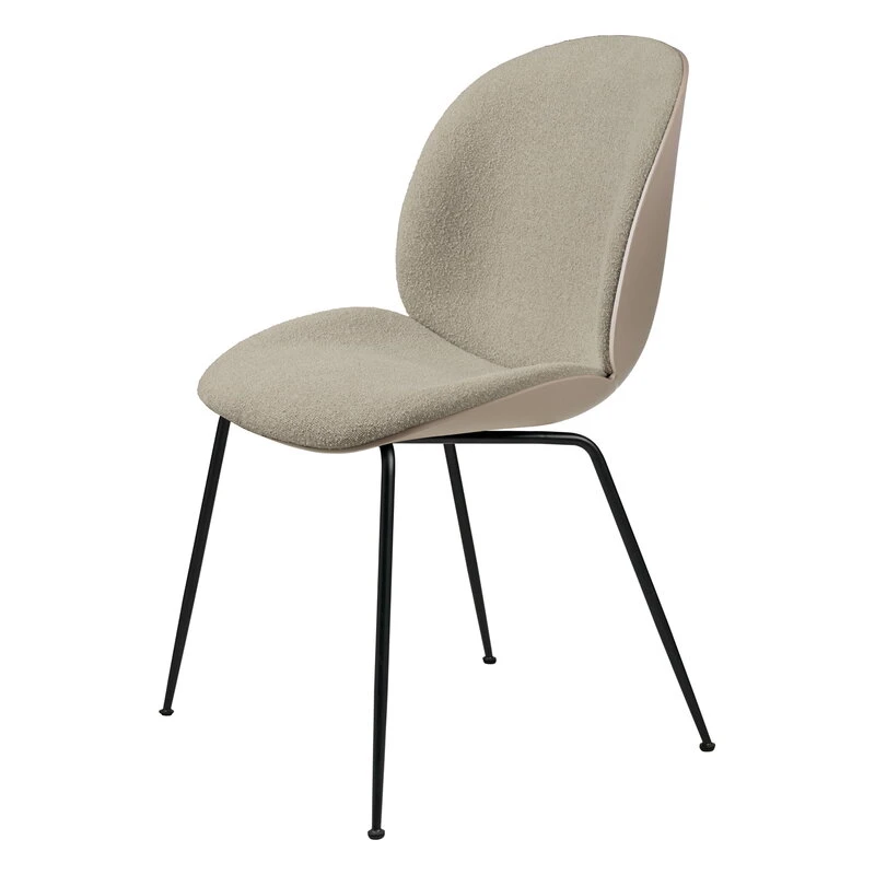 GUBI Beetle Chair, Matt Black - Beige - Light Boucle 008 3 GUBI Beetle Chair, Matt Black - Beige - Light Boucle 008
