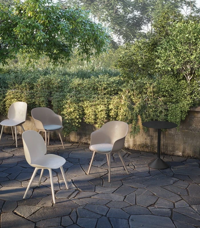 GUBI Beetle Outdoor Dining Chair, New Beige 4 GUBI Beetle Outdoor Dining Chair, New Beige - Image 2