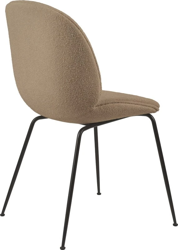 GUBI Beetle Chair, Black Steel - Light Boucle 03 4 GUBI Beetle Chair, Black Steel - Light Boucle 03 - Image 2