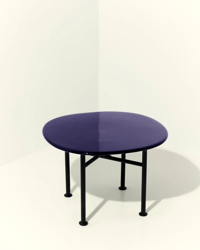 GUBI Carmel Coffee Table, 60 X 60 Cm, Black Semi Matt - Pacific Blue 5 GUBI Carmel Coffee Table, 60 X 60 Cm, Black Semi Matt - Pacific Blue - Image 3