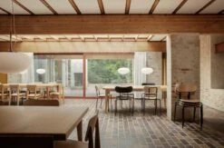 GUBI Stemlite Pendant, 38 Cm, Black Red 9 GUBI Stemlite Pendant, 38 Cm, Black Red -Gubi Coco c chair B table Stemlite 1