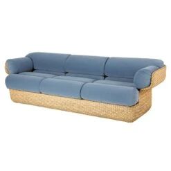 GUBI Basket 3-seater Sofa, Rattan - Sunday 002