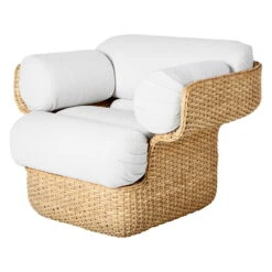 GUBI Basket Lounge Chair, Rattan - Lorkey 40