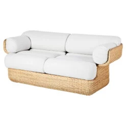 GUBI Basket 2-seater Sofa, Rattan - Lorkey 40