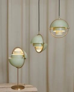 GUBI Multi-Lite Pendant, Small, Brass - Desert Sage 13 GUBI Multi-Lite Pendant, Small, Brass - Desert Sage -Gubi GUBI MULTI LITE FINALS 2 HERO