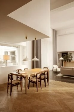 GUBI Tynell 1965 Pendant, White 7 GUBI Tynell 1965 Pendant, White -Gubi GravityTableLamp C ChairDiningChair S Table extendable 1965Pendant SejourLounge Chair On 1