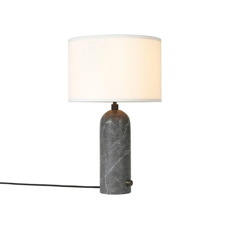 GUBI Gravity Table Lamp, Small, Grey Marble - White 4 GUBI Gravity Table Lamp, Small, Grey Marble - White - Image 2