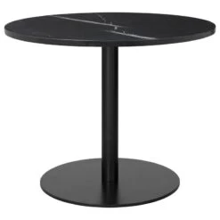 GUBI GUBI 1.0 Lounge Table, Round 80 Cm, Black - Black Marble