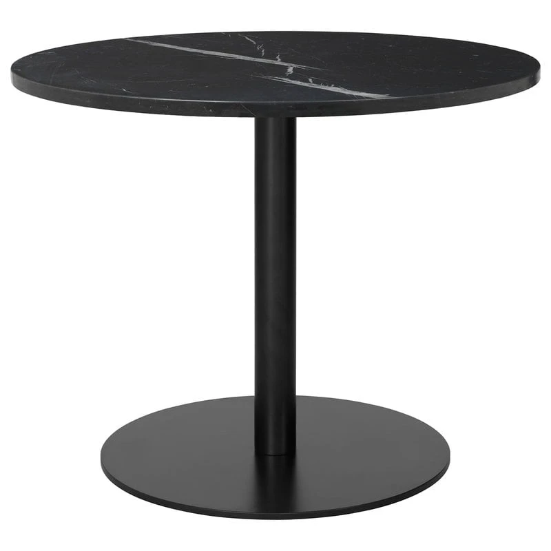 GUBI GUBI 1.0 Lounge Table, Round 80 Cm, Black - Black Marble 3 GUBI GUBI 1.0 Lounge Table, Round 80 Cm, Black - Black Marble