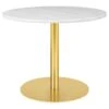 GUBI GUBI 1.0 Lounge Table, Round 80 Cm, Brass - White Marble 2 GUBI GUBI 1.0 Lounge Table, Round 80 Cm, Brass - White Marble -Gubi Gubi21 10 80x60 round SM