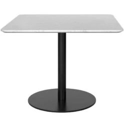 GUBI GUBI 1.0 Lounge Table, 80x80 Cm, Black - White Marble