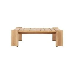 GUBI Atmosfera Coffee Table, 113 X 100 Cm, Teak -Gubi Gubi 10086051 FRT Atmosfera Coffee Table 110x105 1