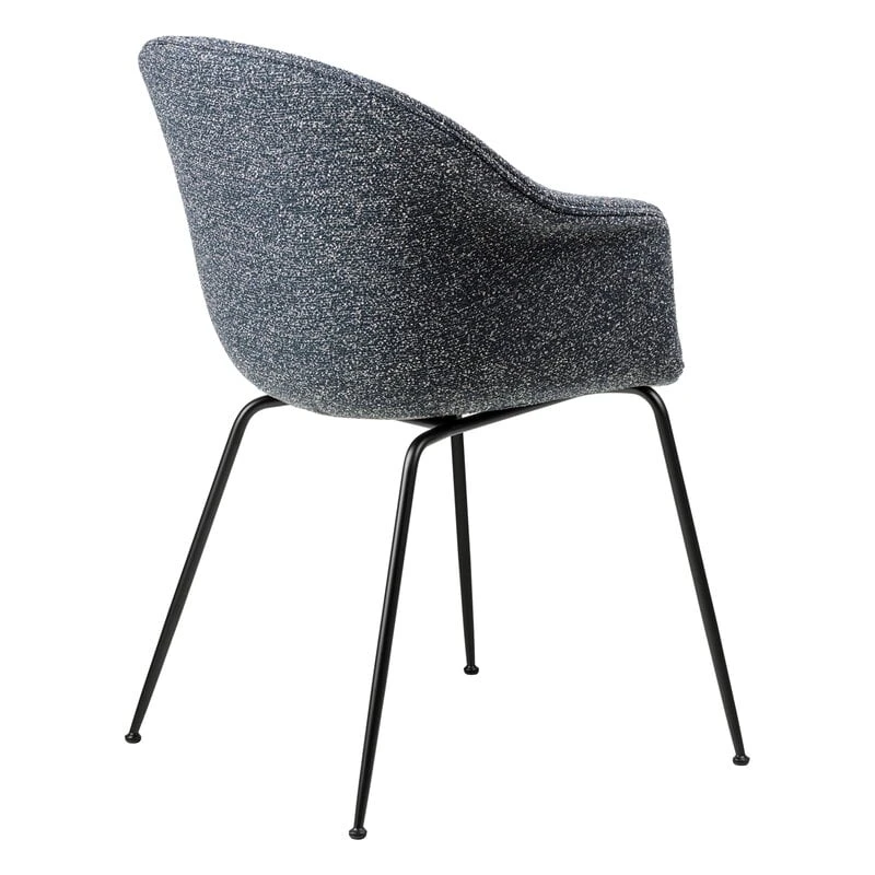 GUBI Bat Chair, Fully Upholst., Conic Matt Black, Around Boucle 023 4 GUBI Bat Chair, Fully Upholst., Conic Matt Black, Around Boucle 023 - Image 2