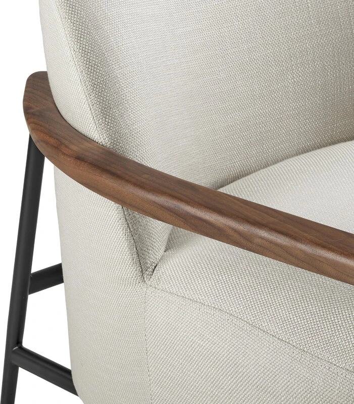 GUBI Sejour Lounge Chair W.armrests, Walnut-black-Plain 0001 5 GUBI Sejour Lounge Chair W.armrests, Walnut-black-Plain 0001 - Image 3