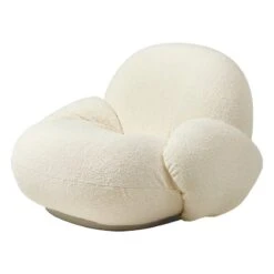 GUBI Pacha Lounge Chair With Armrest, Pearl Gold - Karakorum 001