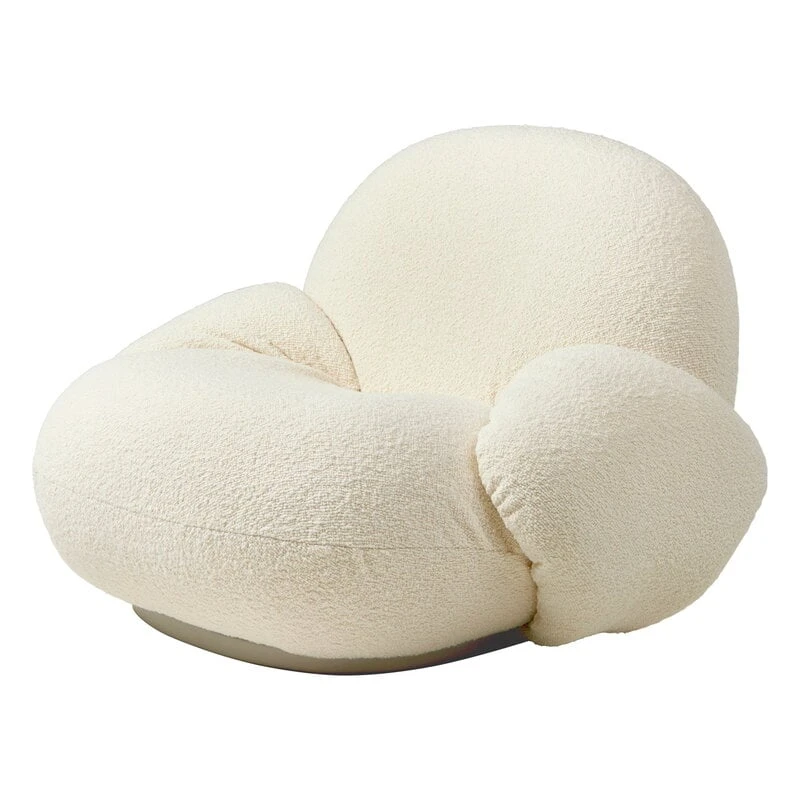 GUBI Pacha Lounge Chair With Armrest, Pearl Gold - Karakorum 001 3 GUBI Pacha Lounge Chair With Armrest, Pearl Gold - Karakorum 001