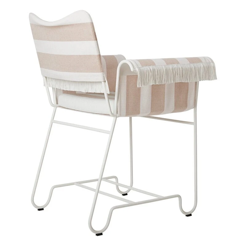 GUBI Tropique Chair With Fringes, Classic White - Leslie Stripe 40 6 GUBI Tropique Chair With Fringes, Classic White - Leslie Stripe 40 - Image 4