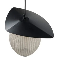 GUBI Satellite Outdoor Pendant, 27 Cm, Black - Cream White 13 GUBI Satellite Outdoor Pendant, 27 Cm, Black - Cream White -Gubi Gubi 2023 DTL Satelite Pendant 7 Cream White Semi Matt