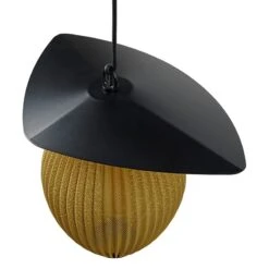 GUBI Satellite Outdoor Pendant, 27 Cm, Black - Mustard Gold 11 GUBI Satellite Outdoor Pendant, 27 Cm, Black - Mustard Gold -Gubi Gubi 2023 DTL Satelite Pendant 7 Mustard Gold Semi Matt