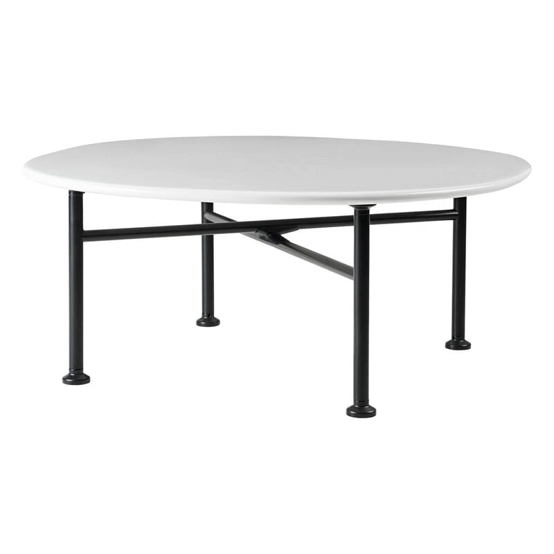 GUBI Carmel Coffee Table, 75 X 75 Cm, Black - Clam White 3 GUBI Carmel Coffee Table, 75 X 75 Cm, Black - Clam White