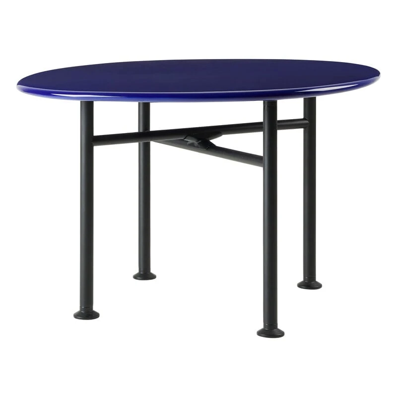 GUBI Carmel Coffee Table, 60 X 60 Cm, Black Semi Matt - Pacific Blue 3 GUBI Carmel Coffee Table, 60 X 60 Cm, Black Semi Matt - Pacific Blue