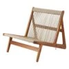 GUBI MR01 Initial Outdoor Lounge Chair, Oiled Iroko -Gubi Gubi 2023 F3Q MR01 Outdoor Lounge Chair Iroko wood
