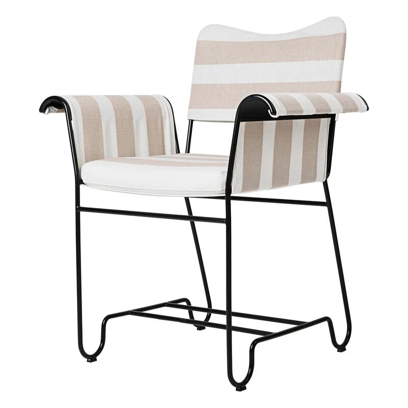 GUBI Tropique Chair, Classic Black - Leslie Stripe 40 2 GUBI Tropique Chair, Classic Black - Leslie Stripe 40