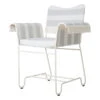 GUBI Tropique Chair With Fringes, Classic White - Leslie Stripe 20 2 GUBI Tropique Chair With Fringes, Classic White - Leslie Stripe 20 -Gubi Gubi 2023 F3Q Tropique Dining Chair with Fringes White Frame Leslie Stripe 20