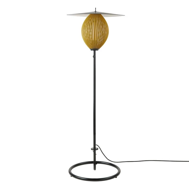 GUBI Satellite Outdoor Floor Lamp, Black - Mustard Gold 2 GUBI Satellite Outdoor Floor Lamp, Black - Mustard Gold