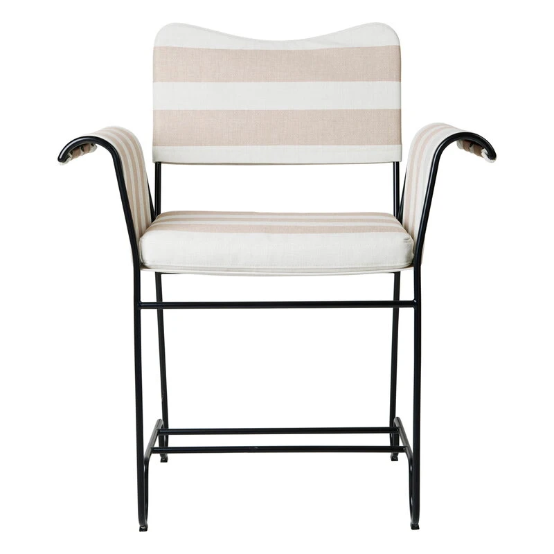 GUBI Tropique Chair, Classic Black - Leslie Stripe 40 3 GUBI Tropique Chair, Classic Black - Leslie Stripe 40 - Image 2