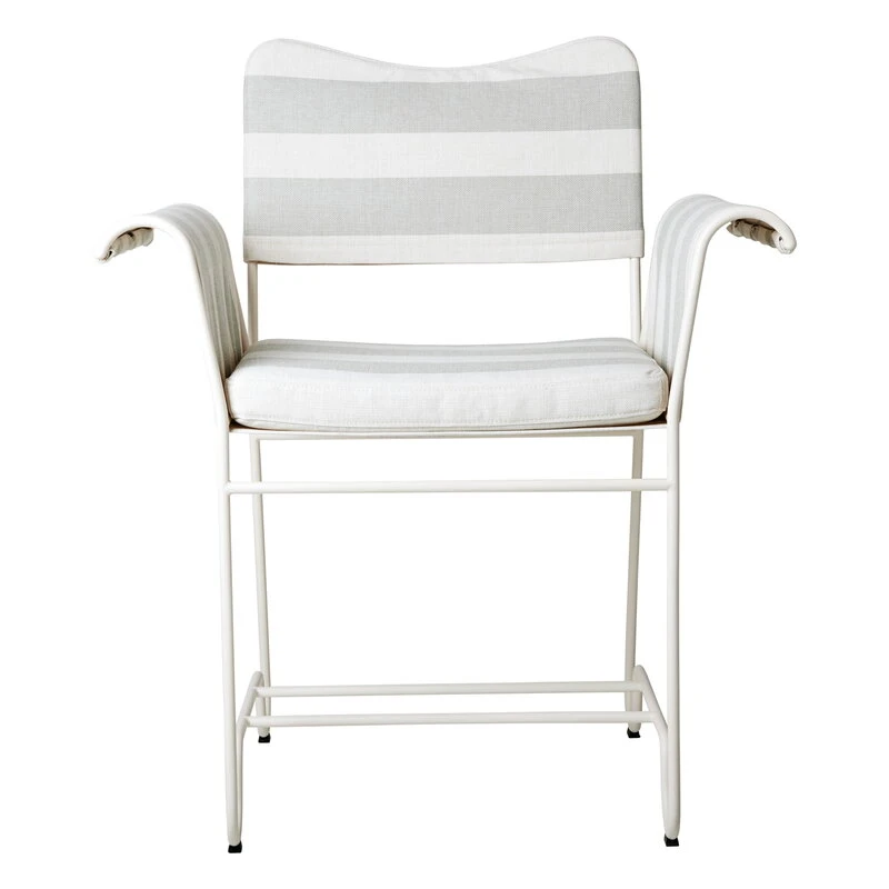 GUBI Tropique Chair, Classic White - Leslie Stripe 20 5 GUBI Tropique Chair, Classic White - Leslie Stripe 20 - Image 3