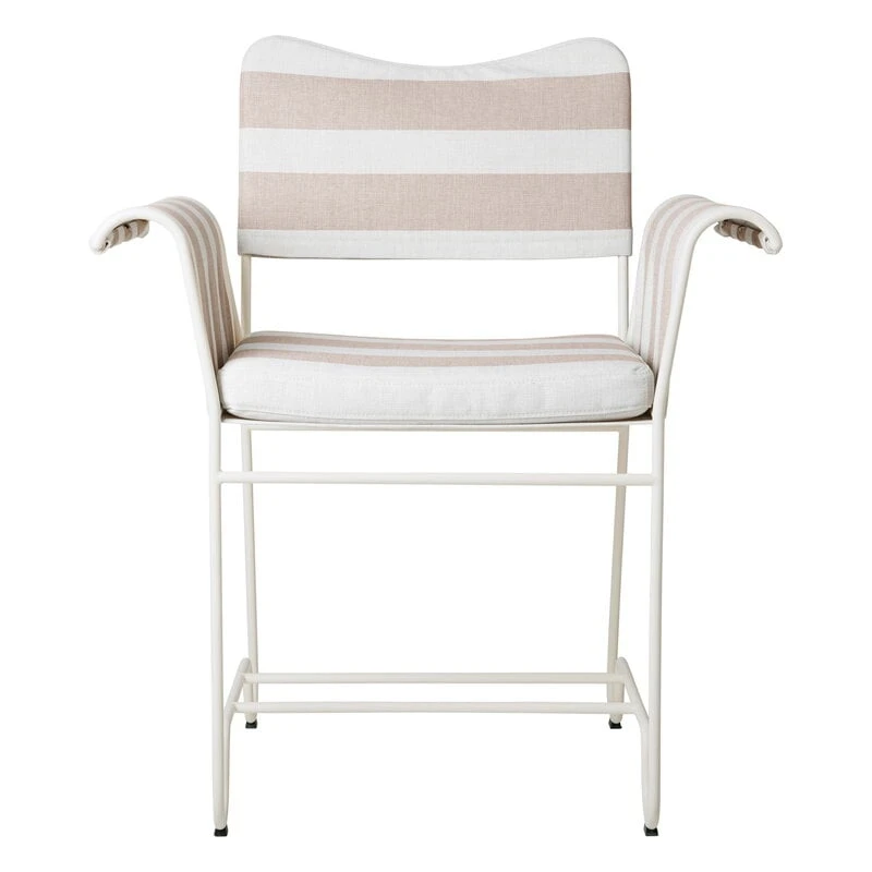 GUBI Tropique Chair, Classic White - Leslie Stripe 40 5 GUBI Tropique Chair, Classic White - Leslie Stripe 40 - Image 3
