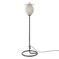 GUBI Satellite Outdoor Floor Lamp, Black - Cream White 11 GUBI Satellite Outdoor Floor Lamp, Black - Cream White -Gubi Gubi 2023 SDE Satelite Floor Lamp 2 Cream White Semi Matt off