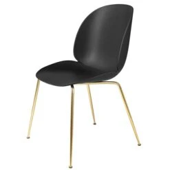 GUBI Beetle Chair, Brass - Black