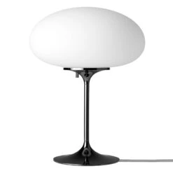 GUBI Stemlite Table Lamp, 42 Cm, Dimmable, Black Chrome