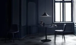 GUBI Semi Pendant 60 Cm, Matt Black 12 GUBI Semi Pendant 60 Cm, Matt Black -Gubi SemiPendant GUBI1 0DiningTable 3DDiningChairUnupholsteredWoodBaseHirekShell