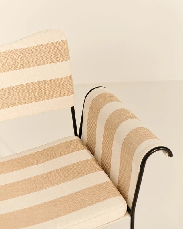 GUBI Tropique Chair, Classic Black - Leslie Stripe 40 7 GUBI Tropique Chair, Classic Black - Leslie Stripe 40 - Image 6